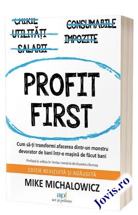 Coperta cărții: Profit first – Cum să-ți transformi afacerea dintr-un monstru devorator de bani într-o mașină de făcut bani de la editura ACT și Politon.