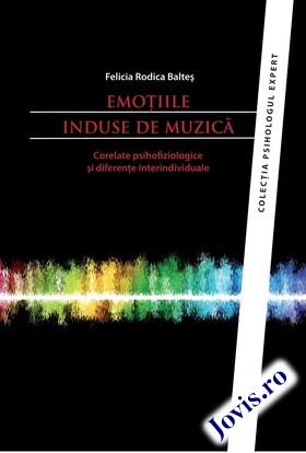 Coperta cărții: Emoțiile induse de muzică – Corelate psihofiziologice și diferențe interindividuale de la editura ASCR.