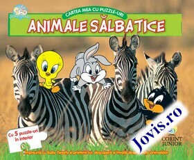 Coperta cărții: Animale sălbatice. Cartea mea cu puzzle-uri. de la editura Corint Junior.