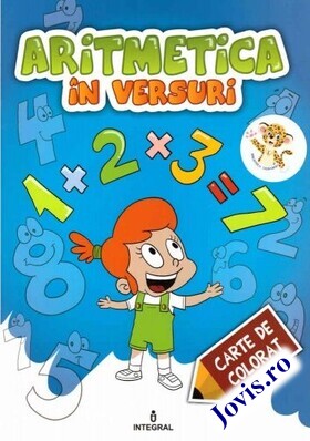 Coperta cărții: Aritmetica în versuri – Carte de colorat de la editura Integral.