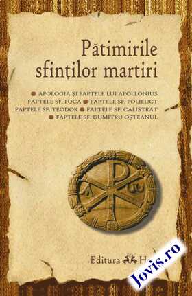 Coperta cărții: Pătimirile sfinților martiri de la editura Herald.