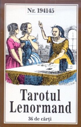 Coperta cărții: Tarotul Lenormand – 36 de carduri (lamele) de la editura Adevăr Divin.